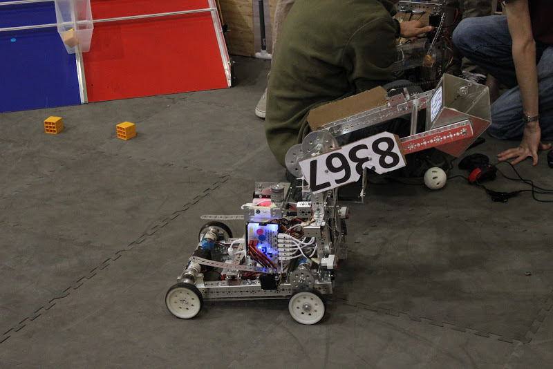 Robot in action on the playing field